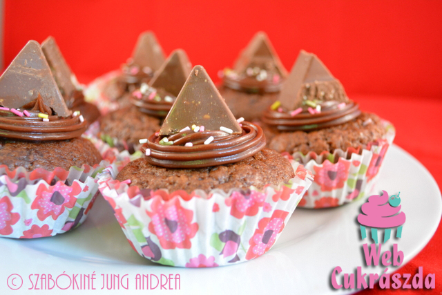 Toblerone csokis cupcake
