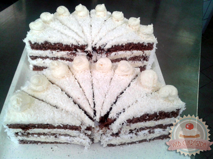 Vaníliás-kókuszos torta