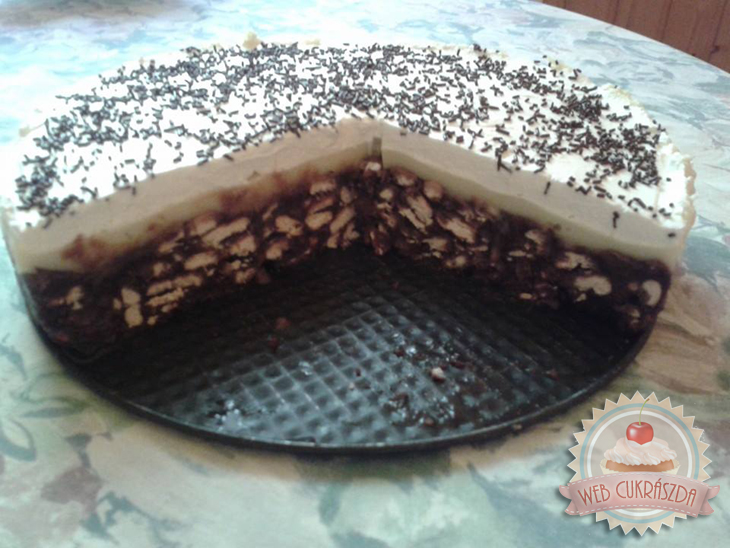 Csokiszalámis-pudingos torta