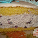 Tejszínes, túrós, áfonyás, joghurtos torta
